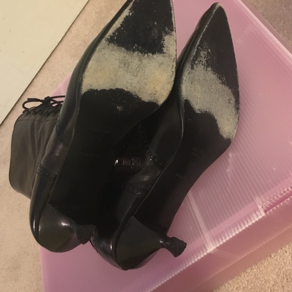 Miu Miu Black Leather Ankle Boots - Picture 4 of 4